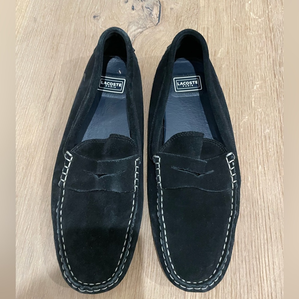 LACOSTE // MENS DRIVING LOAFER // BLACK // SIZE US MENS 9.5